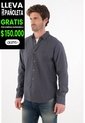 Tennis Camisa Clásica Manga Larga Azul Para Hombre de Tennis