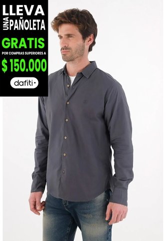 Tennis Camisa Clásica Manga Larga Azul Para Hombre Tennis