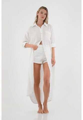 Camisa Café En Lino Para Mujer Tennis