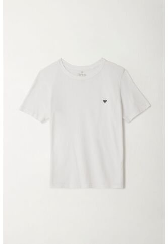 Camiseta Manga Corta Blanca Para Niño Tennis