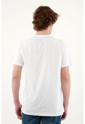 Tennis Camiseta Blanca Con Mini Detalle Para Hombre