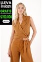 Tennis Chaleco Con Cuello De Solapas Café Para Mujer de Tennis