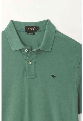 Tennis Polo Verde Con Raqueta Multicolor Para Hombre