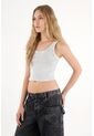 Tennis Camiseta Tipo Esqueleto En Rib Gris Para Mujer de Tennis