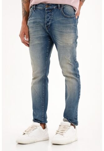 Tennis Jean Skinny Tiro Medio Azul Para Hombre Tennis