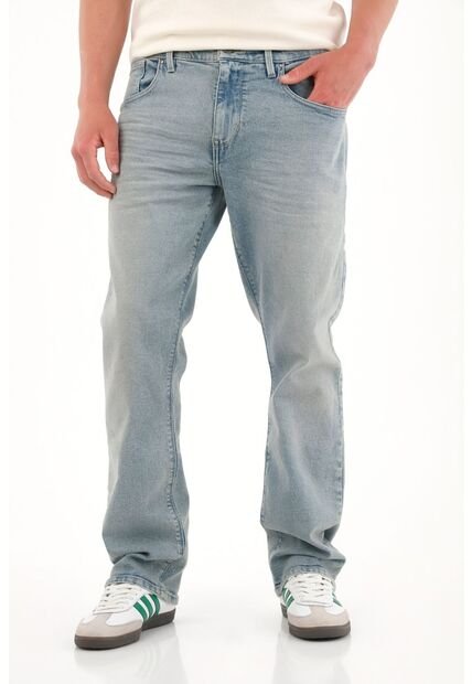 Tennis Jean Recto Tiro Medio Azul Claro Para Hombre