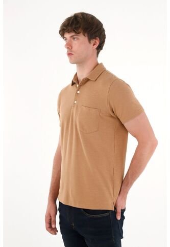 Tennis Camiseta Polo Manga Corta Café Para Hombre Tennis