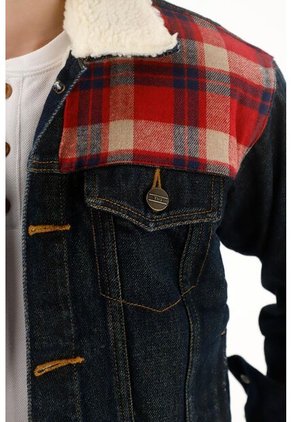 Chaqueta Trucker Forrada En Ovejero Para Niño