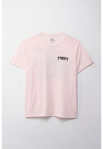 Camiseta Manga Corta Estampada Rosada Para Hombre Tennis