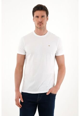 Tennis Camiseta Con Cuello Redondo Estampada Blanca Para Hombre Tennis