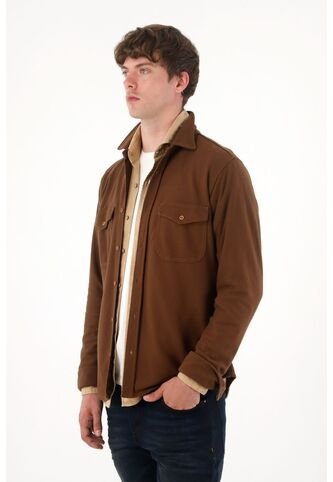 Tennis Buzo Tipo Camisa Café Para Hombre Tennis