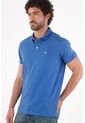 Tennis Polo Para Hombre De Algodón Azul Royal Fit Clásico Con Mini Bordado de Tennis