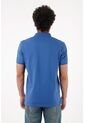 Tennis Polo Para Hombre De Algodón Azul Royal Fit Clásico Con Mini Bordado de Tennis