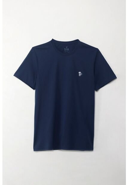 Tennis Camiseta Manga Corta Estampada Azul Para Hombre