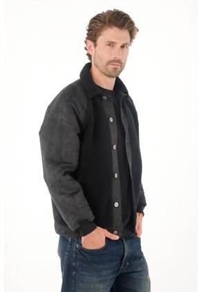Tennis Chaqueta Bomber Con Mix De Telas Para Hombre