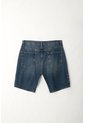 Tennis Bermuda Fit Recto Con Lavado Vintage En Denim De Algodón Azul Medio Para Hombre de Tennis