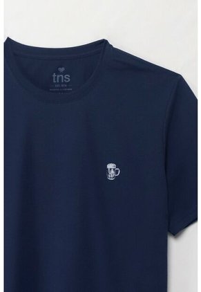 Tennis Camiseta Manga Corta Estampada Azul Para Hombre