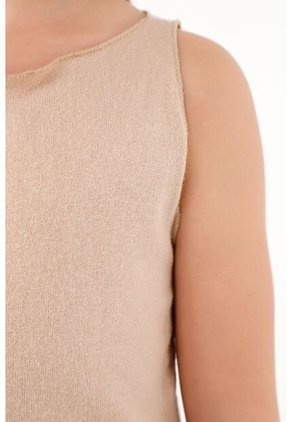 Camiseta Crudo Manga Sisa Para Niña