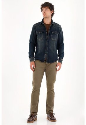 Tennis Pantalón Nudy Tiro Medio Verde Para Hombre