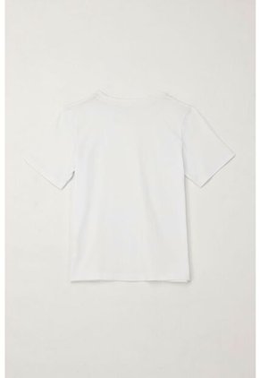 Camiseta Con Estampado En Algodón 100% Blanca Para Niño