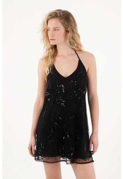 Tennis Vestido Corto Con Lentejuelas Para Mujer