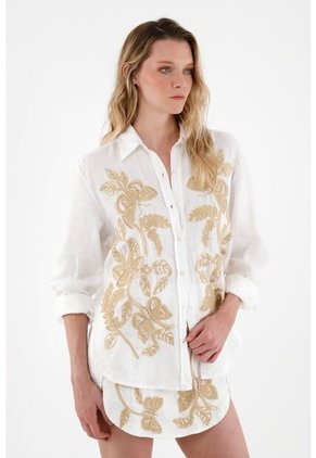 Camisa Crudo En 100% Lino Para Mujer