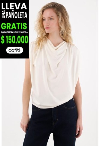 Tennis Camiseta Con Drappeado Crudo Para Mujer Tennis
