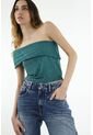 Tennis Camisa Cuello Bandeja Verde Para Mujer de Tennis