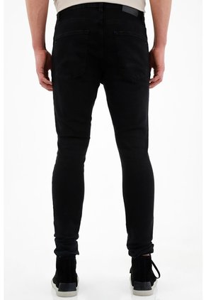 Tennis Jean Negro Super Skinny Para Hombre