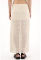 Falda Larga En Tela Tipo Malla Crudo Para Mujer de Tennis