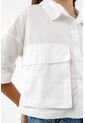 Camisa Blanca Con Cuello Clásico Para Niña de Tennis