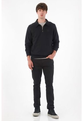 Tennis Pantalón Recto Cinco Bolsillos Negro Para Hombre