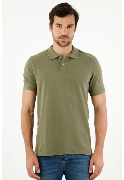 Polo Verde Con Raqueta Multicolor Para Hombre