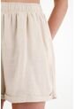 Bermuda En Lino Crudo Para Mujer de Tennis