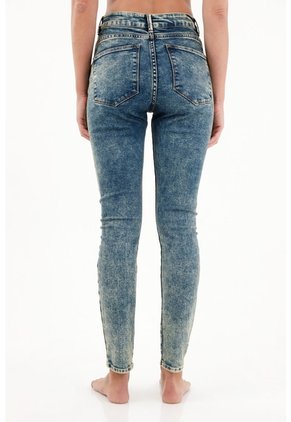 Tennis Jean Jegging Tiro Alto Con Dirty Para Mujer