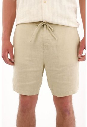 Bermuda En 100% Lino Tipo Chino Verde Para Hombre