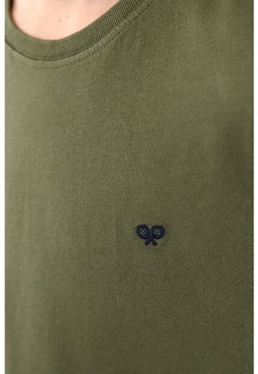 Camiseta Verde Cuello Redondo Para Niño