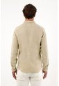Camisa En 100% Lino Manga Larga Verde Para Hombre de Tennis