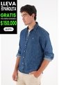 Tennis Camisa Manga Larga Azul Con Caída Fluida Para Hombre de Tennis