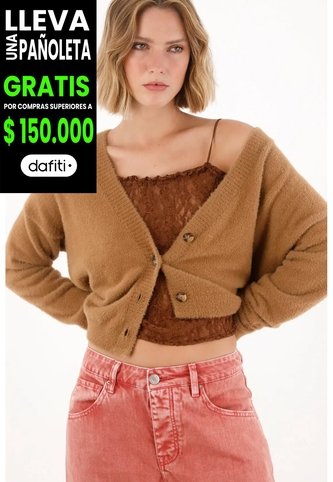 Tennis Buzo Tipo Cárdigan Café Para Mujer Tennis