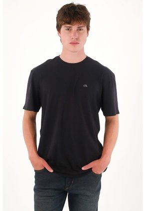 Tennis Camiseta Básica Estampada En Espalda Negro Para Hombre