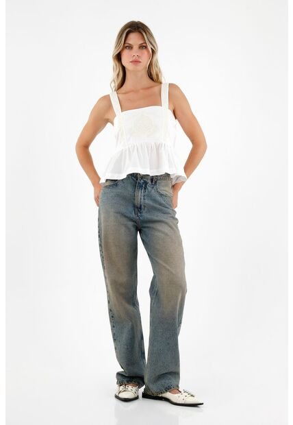 Tennis Camisa Crudo Con Escote Recto Para Mujer