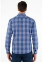 Tennis Camisa Con Diseño A Cuadros Azul Para Hombre de Tennis