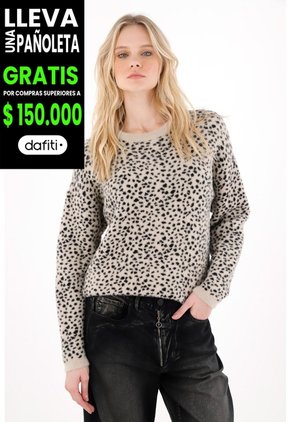 Tennis Buzo Tejido Afelpado Animal Print Con Estructura Ligera Para Mujer
