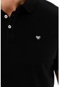 Tennis Polo Slim Fit Negra Licra Para Hombre de Tennis