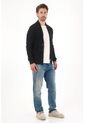 Tennis Buzo Tejido Tipo Cárdigan Negro Para Hombre de Tennis