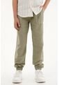 Pantalón Jogger Verde En Apariencia Lino Para Niño de Tennis
