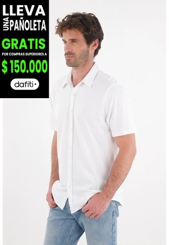 Tennis Camisa Clásica Manga Corta Blanca Para Hombre Tennis
