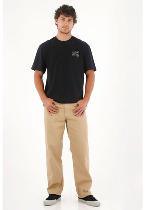 Tennis Camiseta Jersey Con Mini Aplique Negra Para Hombre