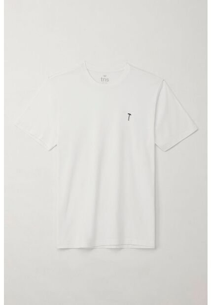 Tennis Camiseta Básica De Silueta Regular Blanca Para Hombre